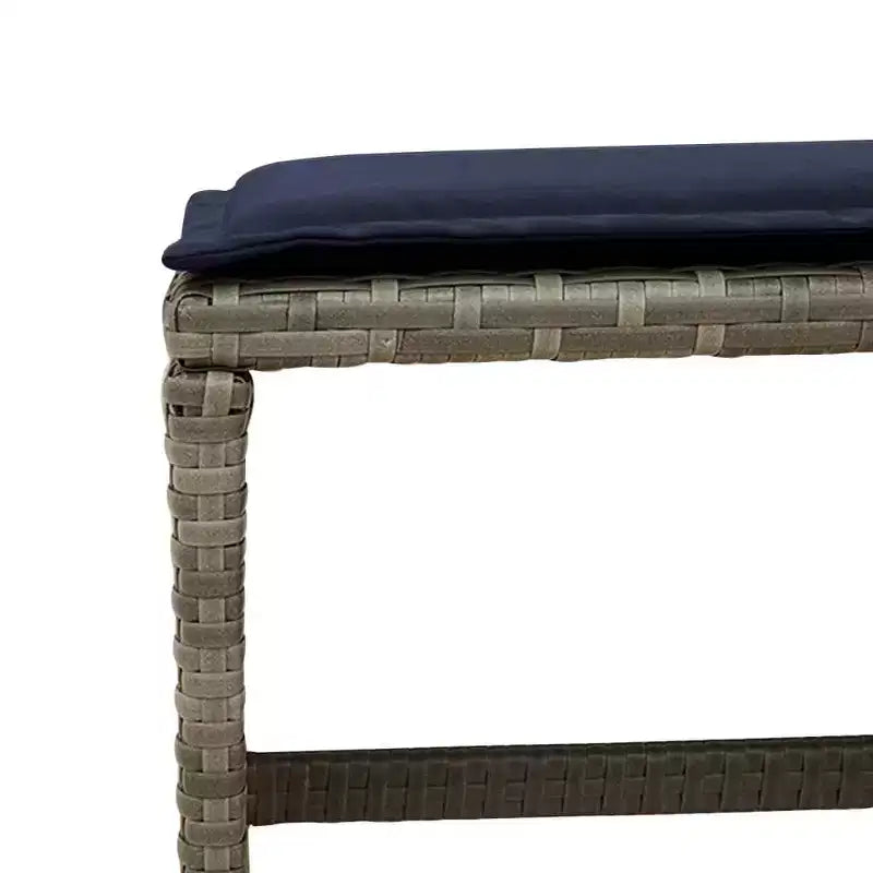 vidaXL Salon de jardin 10 places, 10 personnes, Poly rotin gris, Pliant