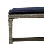vidaXL Salon de jardin 10 places, 10 personnes, Poly rotin gris, Pliant