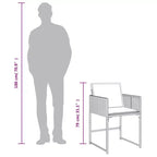 vidaXL Ensemble de salle à manger d'extérieur 12 pcs Gris, Bleu marine