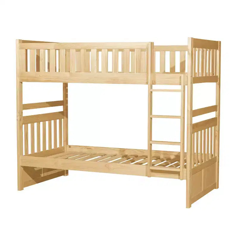 GDFStudio Carter Modern Wood Twin Over Twin Bunk Bed with Storage Drawers