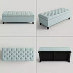 GDFStudio Aldridge 50.25 Upholstered Storage Ottoman Bench with Safety Hinges