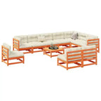 vidaXL Ensemble de Canapés de Jardin en Bois de Pin Massif Cire Grand Design Respirant