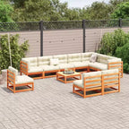 vidaXL Ensemble de Canapés de Jardin en Bois de Pin Massif Cire Grand Design Respirant