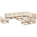 vidaXL Ensemble de Canapés de Jardin en Bois de Pin Massif Cire Grand Design Respirant