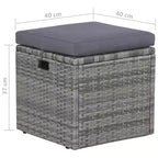 vidaXL Garden Table And Chair Powder-Coated Steel Large