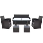 vidaXL Garden Table And Chair Powder-Coated Steel Large