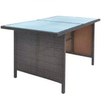 vidaXL Garden Table And Chair Powder-Coated Steel Large