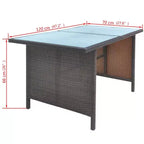 vidaXL Garden Table And Chair Powder-Coated Steel Large