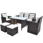 vidaXL Garden Table And Chair Powder-Coated Steel Large