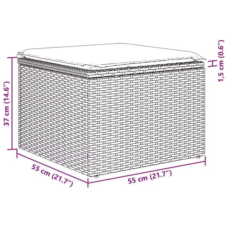 vidaXL Ensemble de canapés de jardin 5 pcs et rotin synthétique turquoise