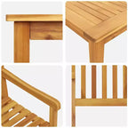 vidaXL Garden Dining Set 5 pcs Brown Solid Acacia Wood