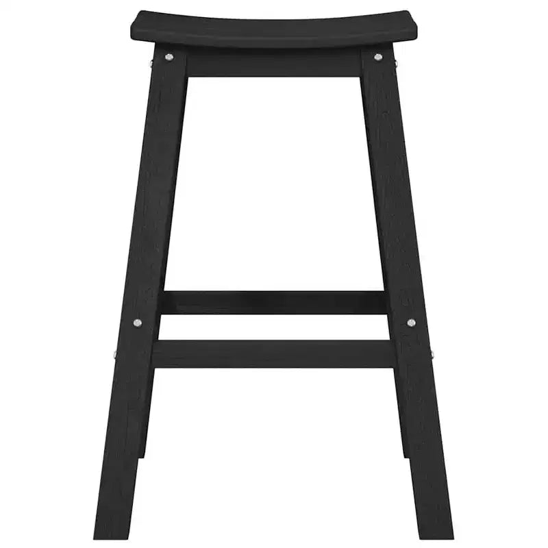 vidaXL Garden Bar Set 6 pcs Black HDPE