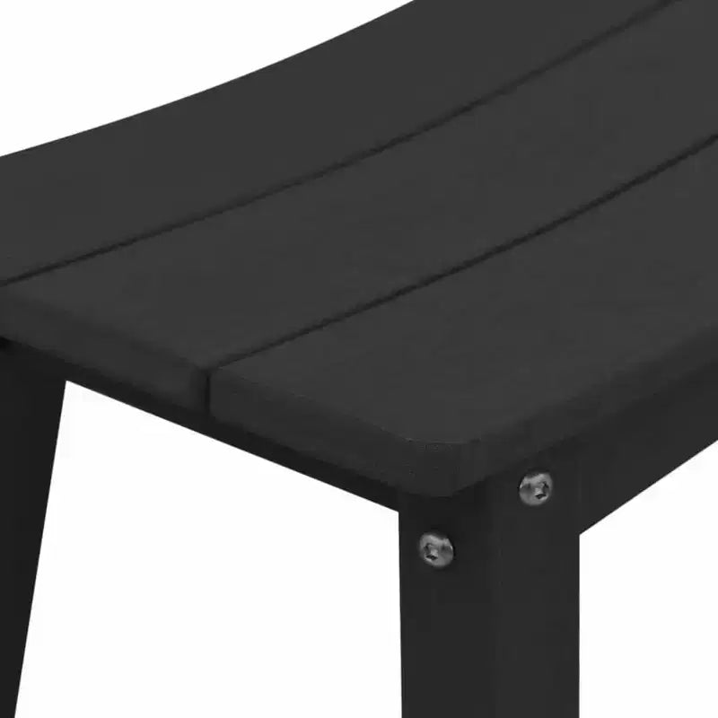 vidaXL Garden Bar Set 6 pcs Black HDPE
