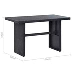 vidaXL Patio Sofa Set Set of 3 Black PE Rattan 3-Piece Set