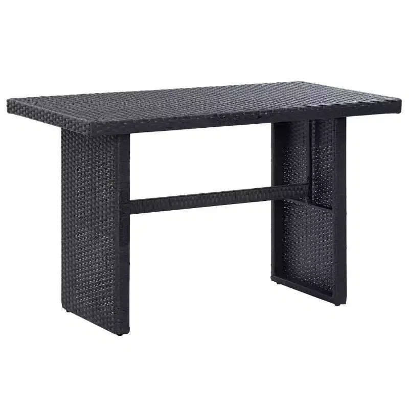 vidaXL Patio Sofa Set Set of 3 Black PE Rattan 3-Piece Set