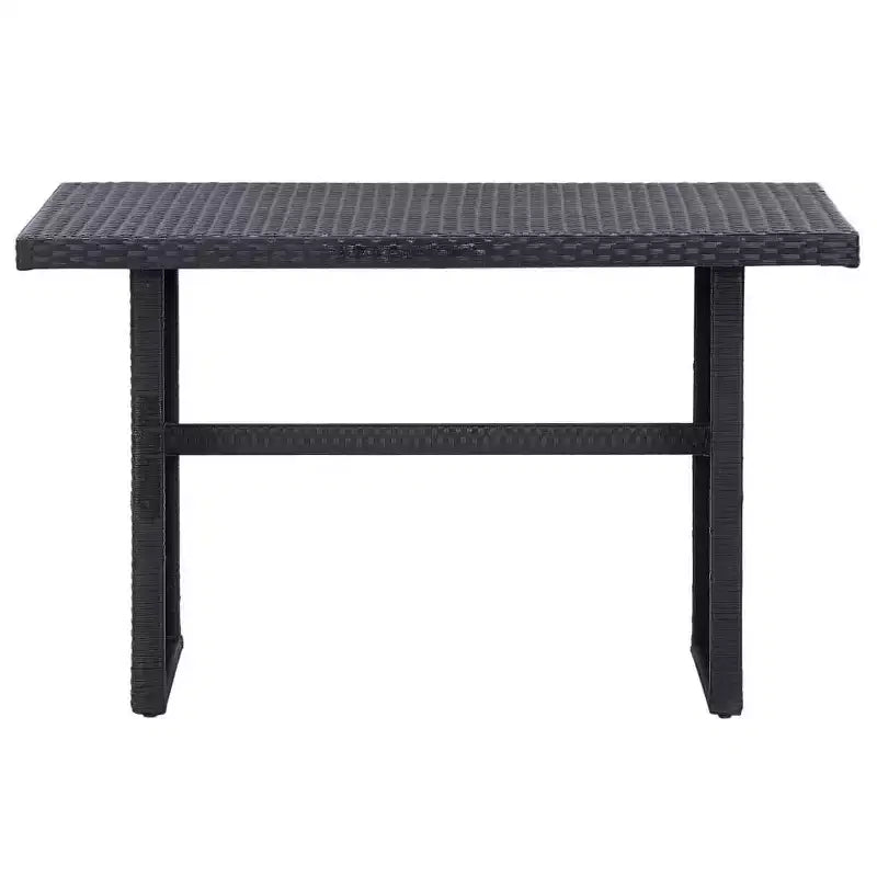 vidaXL Patio Sofa Set Set of 3 Black PE Rattan 3-Piece Set