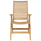 vidaXL Ensemble de jardin à manger 5 pcs Marron Bois de teck massif