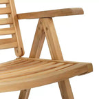 vidaXL Ensemble de jardin à manger 5 pcs Marron Bois de teck massif