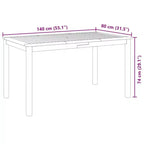 vidaXL Garden Dining Set Natural Wood Solid Acacia Wood 4-Seater