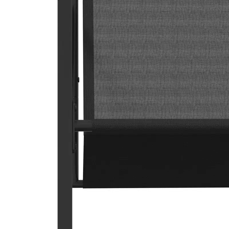 vidaXL Garden Dining Set Black Textilene Large Foldable