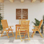 vidaXL Garden Dining Set Brown Solid Acacia wood Medium Foldable