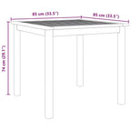 vidaXL Garden Dining Set Brown Solid Acacia wood Medium Foldable