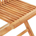 vidaXL Salon de jardin Teck naturel Bois de teck massif 5 pièces