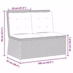 vidaXL Garden Bench Poly Rattan