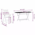 vidaXL Garden Dining Set Folding 5 pcs Solid Acacia Wood