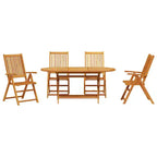 vidaXL Garden Dining Set Folding 5 pcs Solid Acacia Wood