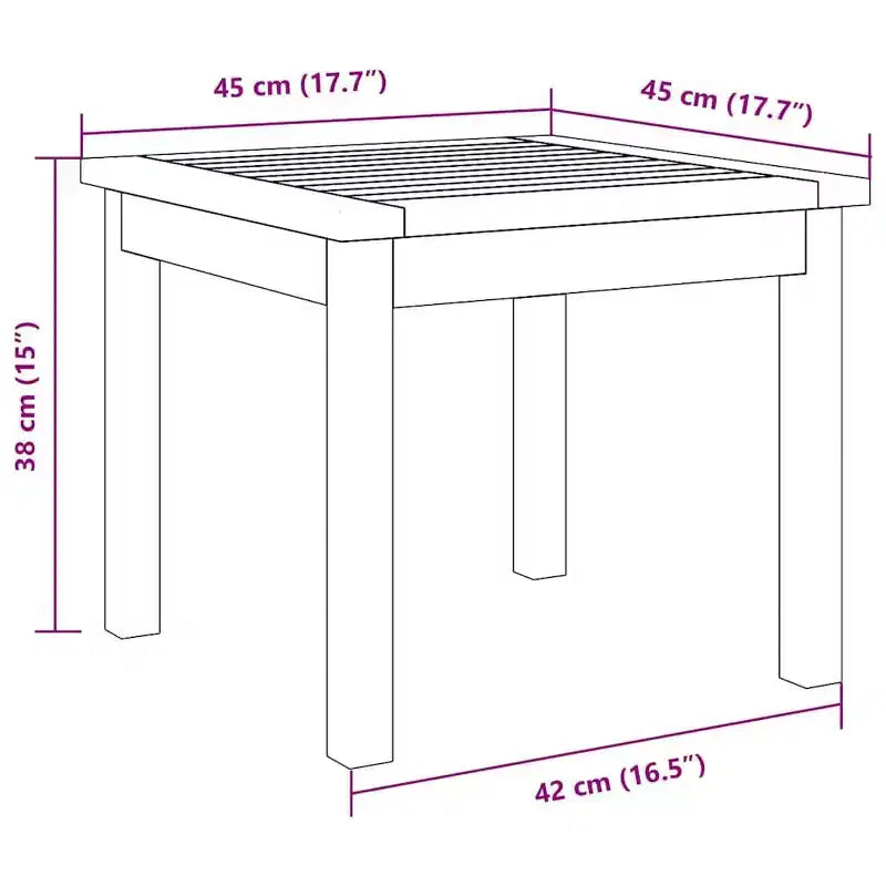 vidaXL Table d'appoint Huile Bois d'acacia massif naturel