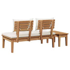 vidaXL Garden Bench 2 pcs Solid Teak wood