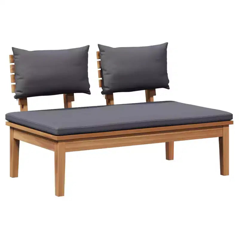 vidaXL Garden Bench 2 pcs Solid Teak wood