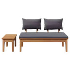 vidaXL Garden Bench 2 pcs Solid Teak wood