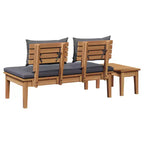 vidaXL Garden Bench 2 pcs Solid Teak wood