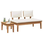 vidaXL Garden Bench 2 pcs Solid Teak wood