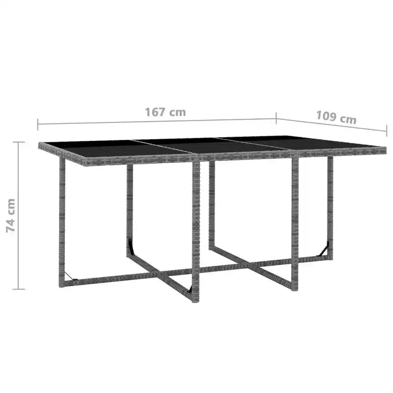 vidaXL Outdoor Dining Set PE Rattan Large Removable Covers