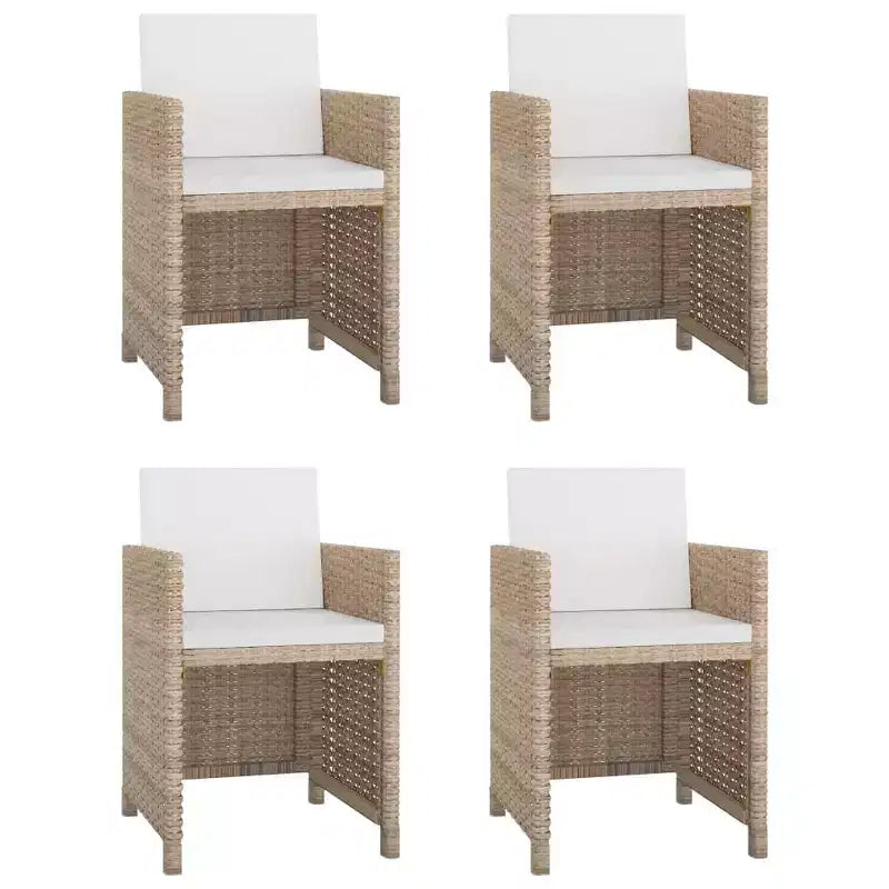 vidaXL Outdoor Dining Set PE Rattan Large Removable Covers