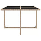 vidaXL Outdoor Dining Set PE Rattan Large Removable Covers