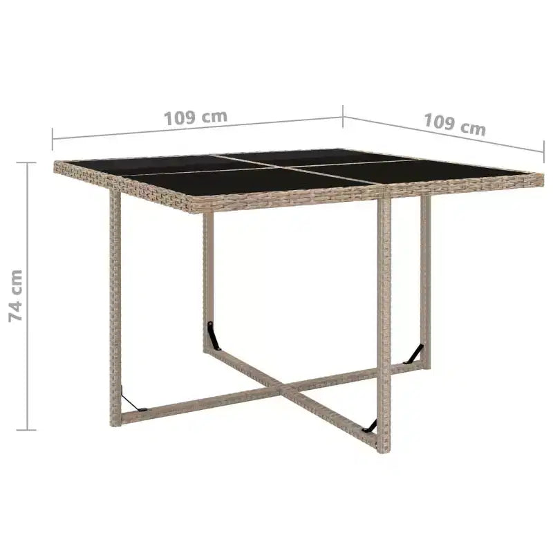 vidaXL Outdoor Dining Set PE Rattan Large Removable Covers