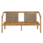 Christopher Knight Home Nolan Ensemble de conversation 2 pièces en bois d'acacia et osier avec table basse et coussins