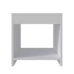 This Anegam Nightstand with Open Storage, White combines contemporary style with smart storage solutions, creating a space saving furniture.