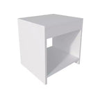 This Anegam Nightstand with Open Storage, White combines contemporary style with smart storage solutions, creating a space saving furniture.