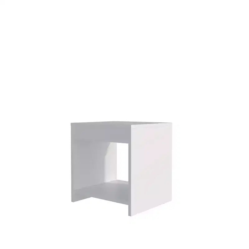 This Anegam Nightstand with Open Storage, White combines contemporary style with smart storage solutions, creating a space saving furniture.