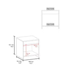 This Anegam Nightstand with Open Storage, White combines contemporary style with smart storage solutions, creating a space saving furniture.