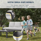 GDFStudio Athena Salon de jardin moderne 8 places en aluminium avec coussins