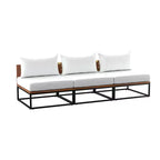 Chaise de jardin Taradale avec coussins – Lot de 3 – Blanc – SEI