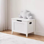 Grand banc de rangement en bois, couvercle supérieur, siège épais rembourré, 2 charnières de sécurité, capacité de 118 kg, pour entrée, chambre à coucher, salon, 60 cm, blanc