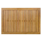 Christopher Knight Home Hanna 4 Piece Outdoor Acacia Wood Sectional Sofa Set with Handwoven Rope