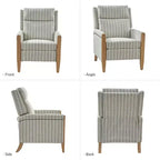 Rosa Upholstered Push Back Recliner Set of 2-BEIGE